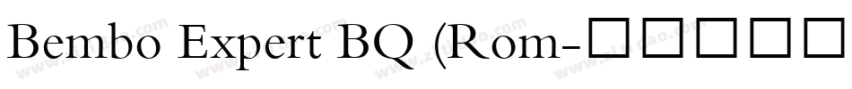 Bembo Expert BQ (Rom字体转换